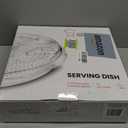Chef's Star 16" Food Tray with Ice Compartment & Lid - 8 Section with Dip Holder Clear Acrylic Chilled Bowl for Lunch, Picnics & Parties