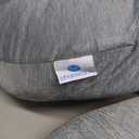 Pharmedoc Pregnancy Pillows, U-Shape Full Body Pillow  Removable Cooling Cover -Dark Grey  Belly and Back Support - Maternity Essential - Pregnancy Must Haves