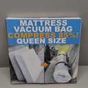 Mattress Vacuum Bag for Moving, Vacuum Seal Mattress Bag for Memory Foam or Inner Spring Mattresses, Compression and Storage for Returns, Leakproof Valve and Double Zip Seal (Queen/Full/Full-XL) (Clear)