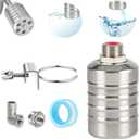 Float Valve，1/2 to 3/4'' 304 Stainless Steel Fully Automatic water shut off valve，Auto Water Level Control for Water Tanks, Fish Ponds, Livestock Troughs, Hydroponics, Pool