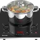TOPWISH Single Burner Electric Stove, 110V-120V Portable Electric Cooktop, 1600W Induction Countertop Stove Top Burner Hot Plate with 10 Temp Levels, Child Safety Lock, Timer & Auto-Shut-Off
