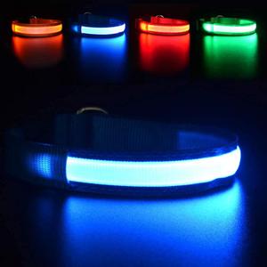 MASBRILL LED Dog Collar-Light Up Dog Collars Rechargeable Lighted Dog Collar Night Walking Glow Collar for Dogs