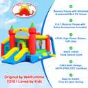 WELLFUNTIME Inflatable Bounce House,Jumping Castle Slide with Blower,Kids Bouncer with Ball Pit