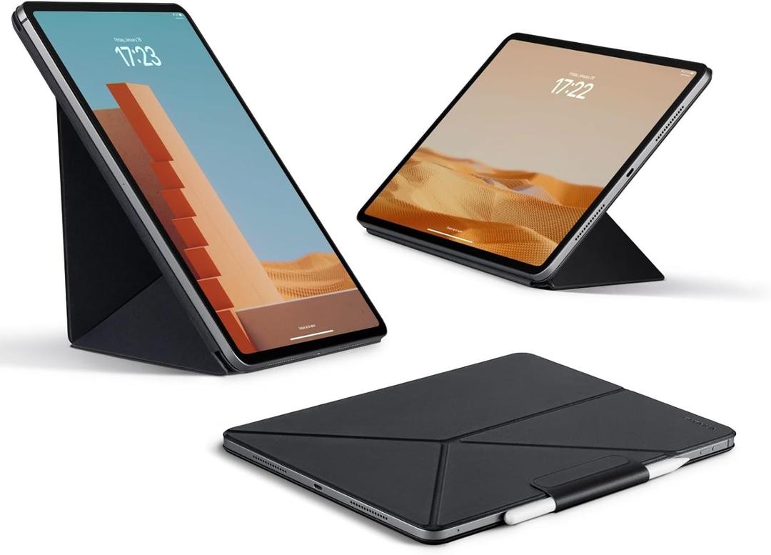 PITAKA for iPad Pro 11 Inch Case 2025/2024, Compatible with iPad Pro M5/M4, Portrait/Landscape Magnetic Case with Pencil Holder, 4 Standing Angles and - Black