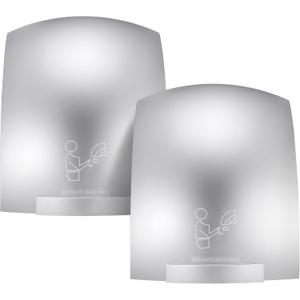 2 Pcs Electric Hand Dryer Commercial Compact Air Wiper Automatic Hand Air Dryer for Dry Machine Wall Business Home Household Restroom Office Mall, 110v,1200W (Silver)