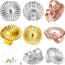 Hicarer 8 Pieces Earring Backs for Droopy Large Backs for Studs Replacement Secure Lifters for Heavy Earring(9 mm,Platinum, Silver, Gold, Rose Gold)
