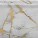 White Gold Marble Storage Basket Bin Large Fabric Toys Storage Cube Box with Handles Collapsible Closet Shelf Cloth Organizer Basket for Nursery Bedroom