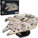 4D Build Star Wars Millennium Falcon 3D Model Kit, Star Wars Gifts, Desk Decor for Fans & Collectors, 223 Pieces, 3D Puzzles, Gift Ideas for Ages 12 & Up