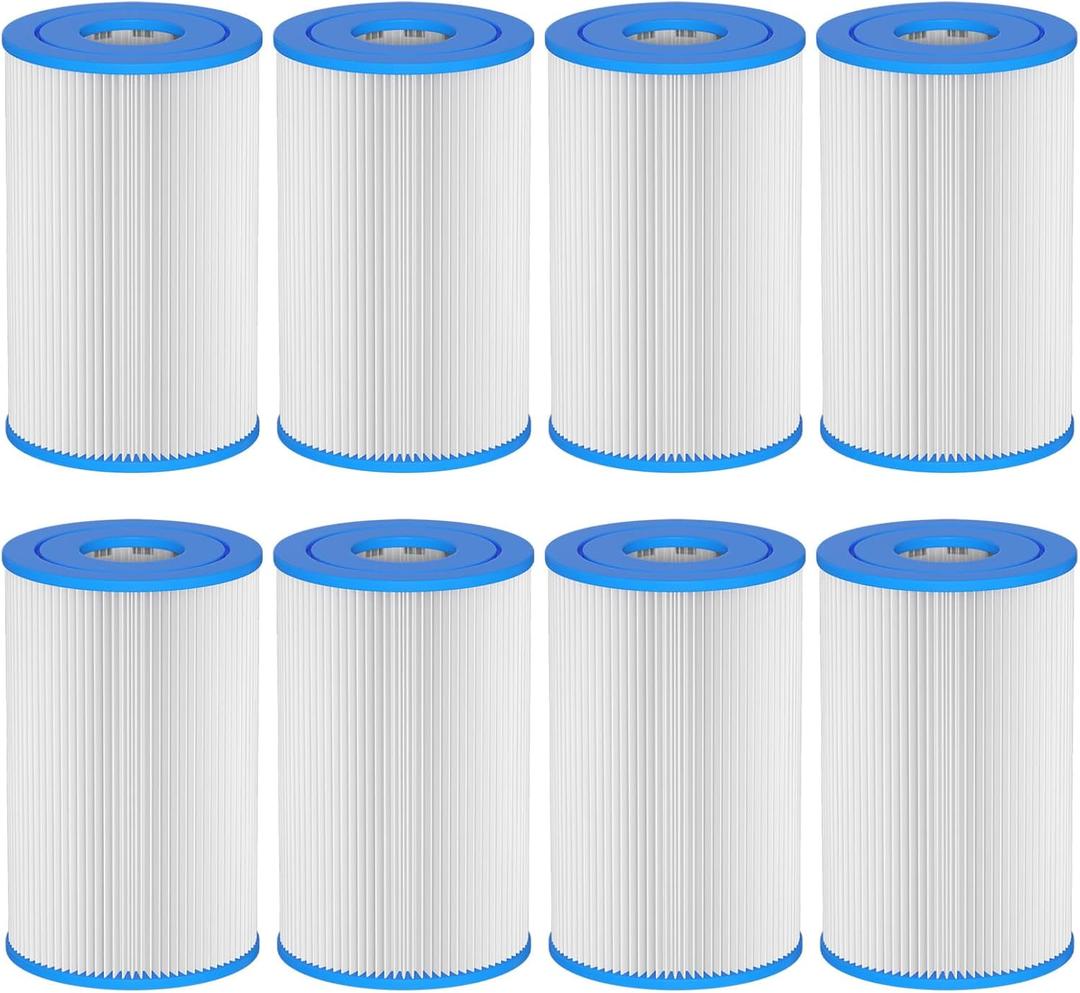 Cold Plunge Filter 20 Micron 5" x 2.5" Water Filter Replacement Cartridge Compatible with Any Cold Plunge System Ice Pod Filters Ice Bath Filter (8-Pack) (1)