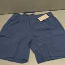 AFITNE Women's Hiking Cargo Shorts Quick Dry Lightweight Summer Athletic Running Shorts with Pockets for Golf Outdoor UPF 70+ 7" Blue, XL