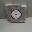 Bernhard Products Black Wall Clock Silent Non Ticking 10 Inch Quality Quartz Battery Operated Round Easy to Read Home/Office/Kitchen/Classroom/School Clock Sweep Movement