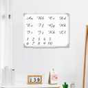 Lincia Magnetic Dry Erase Whiteboard with Lines, 24" x 18" White Board Planner for Wall, Planning Board Magnetic Ruled Dry Erase Whiteboard with Aluminum Frame for Home School Classroom Office(Line)