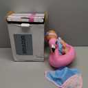 Dream Collection 10" Bath Time Baby Doll with Flamingo, Pink