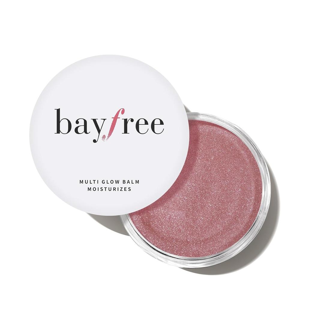 bayfree Multi Glow Balm, Cream Blush for Cheeks, Blush Balm Face Makeup, Radiant Finish, Hydrating, Creamy, Lightweight & Blendable Color, Face Makeup, 0.63 Oz (No Brush, Pink Camellia)