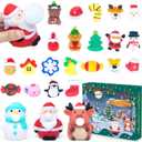 Advent Calendar 2025 Mochi Squishy - 24 Days of Christmas Countdown Calendar, Contains 24Pcs Gift, 3 Cute Jumbo and 21 Mochi Squishy Toys,Gift Ideas for Boys Girls and Teens