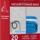 MEIQIHOME Vacuum Storage Bags, Space Saver Sealer Bags,Vacuum seal bags for clothing, Pillows, Comforters, Blankets, Bedding,Travel,20 COMBO
