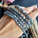 [ABCgems] Brazilian Labradorite (Beautiful Flash) 6mm Faceted Round Beads for Beading & Jewelry Making