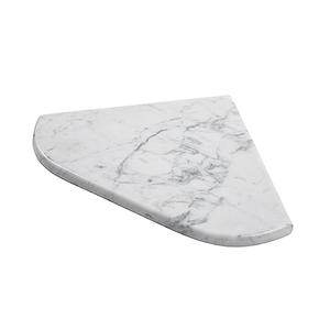 Adolif Marble Corner Shower Shelf, 8 Inch Carrara White Marble Corner Shelf for Bathroom Shower Decor, Wall Mounted, Polished, 1 Pc