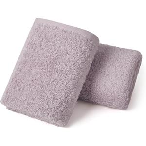 REDKISS 2-Pack Luxury Hand Towels, 16x32 Inch 450G 100% Cotton, Purple Quick-Dry Bathroom & Kitchen Towels, Super Soft and Highly Absorbent