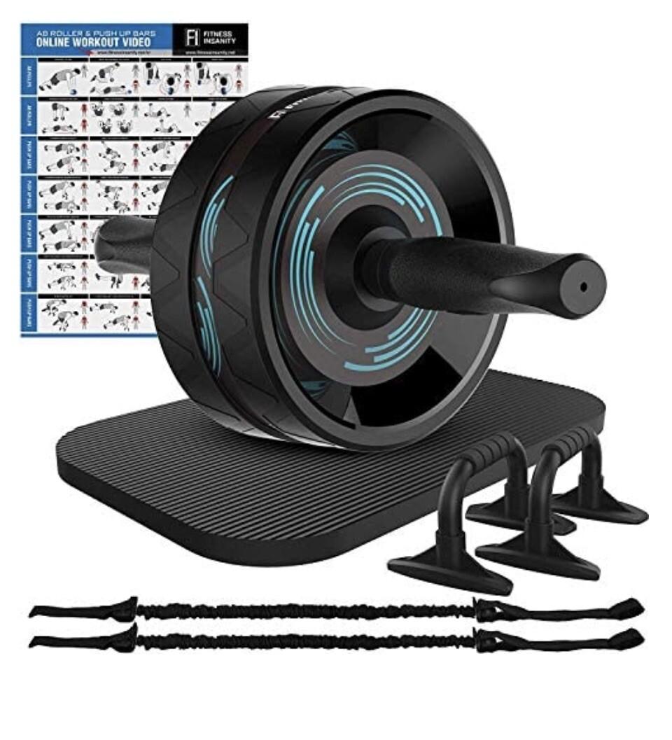 Fitness Insanity Ab Roller & Push Up Bars