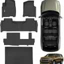 SANBAN-AXE Floor Mats & Trunk mat for 2021-2024 2025 Chevrolet Suburban 8 Seats with 2nd Row Bench Seats（not fit 7 Seats）/GMC Yukon(Only Fit XL)，TPE Floor Liners & Trunk mat for Chevy Suburban