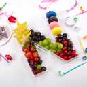 11" Clear Acrylic Letter & Number Charcuterie Tray-Reusable Fillable Alphabet Box for Displaying Candy,Cake,Snacks Party Dessert Serving Plate for Birthday, Wedding Anniversaries, Baby Shower (N)