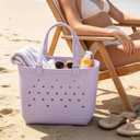 Beach Tote Bag, Waterproof Sandproof Rubber Beach Tote Bags For Women