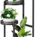4 Tier Plant Stand Indoor,32in Tall Corner Metal Black Plant Stands,Modern Tiered Plant Holder for Outdoor Patio Garden Balcony