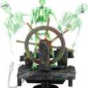 Action-Aquarium Skeleton Pirate Captain Ornament Fish Tank Landscape Decoration