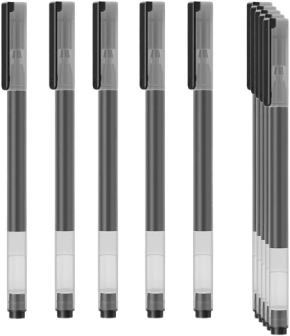 Gel Ink Pens, 0.5mm Fine Point Quick Dry Smooth Writing Pens High-End Series for Office School Supplies,Pack of 10,Black