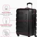 SwissGear 7366 Signature Hardside Expandable Luggage with Spinner Wheels, TSA Lock, Black, Checked-Medium 23-Inch