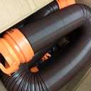 Camco RhinoFLEX 20-Ft RV Sewer Hose Kit - Features Clear Elbow Fitting w/Removable 4-in-1 Adapter - Connects to 3 Slip or 3/3.5/4 NPT Threaded Sewer Connection (39742)