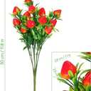 Cabilock 6pcs Fake Strawberry Plant Decor Artificial Strawberry Branch Simulated Fruit Stem Flower Bouquet for Home Wedding Table Decor