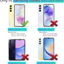 Qinmay Phone Case for Samsung Galaxy A35 5G Case with HD Screen Protector, Heavy Duty Shockproof & Dropproof 3-Layer Cover Phone Case for Galaxy A35 (BeltClip_Purple)