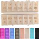 Foldable Pill Organizer 2 Times a Day w/Etched Labels -Dual Protection & Portable Weekly AM PM Pill Box, 7 Day Medicine Container, Large Travel Pill Case for Week Daily Supplement Vitamin - Khaki