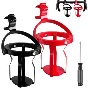 2 Pcs Gyroscopic Self-Leveling Cup Holder, Gyroscopic Cup Holder for Electric Scooters, Motorcycles, and Bike  Rotatable Anti-Spill Universal Water Bottle Holder with 1 Screwdriver