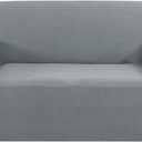U-NICE HOME Loveseat Cover Stretch Couch Cover Sofa Cover Sofa Slipcover Furniture Protector for 3 Cushion Couch Sofa Pet Friendly(Loveseat, Grey)