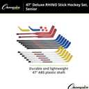 Champion Sports Rhino Stick Hockey Set Durable ABS Sticks, Non-Marring Blades, Multiple Sizes Complete Sets