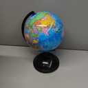 6'' Geographic World Globe, Kids Educational Globes with Stand, Decorative Rotating World Map Globes Decor, Political Globe for Child Classroom Geography Teaching, Kids Room