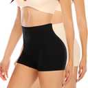 Womens Seamless Shaping Boyshorts Panties Tummy Control Underwear Slimming Shapewear Slip Shorts (Small, #A2 Black+beige Set(snug))