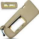 Left Driver Side Sun Visor for Honda CRV 2017 2018 2019 2020 2021 2022 Replace 83280-TLY-H11ZB with Vanity Light/with Makeup Mirror (Beige)