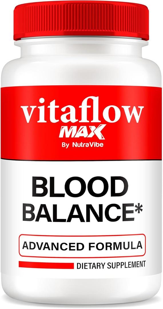 Vitaflow Max Blood Balance Support Official Vita Flow Joint Support, Premium Blend for Blood Pressure & Overall Health Supplement, VitaFlow Max Blood Pressure (60 Capsules)