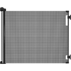 Indoor/Outdoor Paw Proof Retractable Dog Gate, 36.6" Tall Extends to 71" Wide, Black