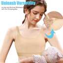 Hands Free Pumping Bra Hands-Free Breast Pump Bra Nursing Bra for Pumping, Holding & Nursing, Beige, Medium