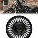 Motorcycle 5.75" LED Headlight Anti-glare, 5 3/4 inch Round Light with Projector Hi-Lo Beam/Amber White DRL/Start-up Gradient Welcome Halo