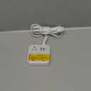 Ultra Thin Flat Extension Cord 5 FT, TESSAN Slim Power Strip with USB Ports (1 USB C), Surge Protector Flat Plug Wall Charger with 3 Outlets for Office, School, Dorm Room Essentials (Grey/White)