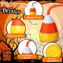 Umigy Halloween Themed Birthday Party Plastic Cups with Lid and Straw 10 oz Reusable Candy Shaped Cup for Halloween Themed Birthday Party Decoration Gifts(12 Pcs)