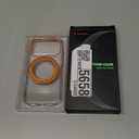 TORRAS 360 Magnetic Stand for iPhone 17 Pro Case, [Rotatable Sturdy Kickstand][Fit for MagSafe][4X Mil-Grade Shockproof] Slim Transparent Phone Cover, Camera Button, Clear Orange, Ostand O3 Fitness
