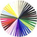 22 Inch Zippers, DOITEM 24 pcs 55cm/22 Inch Multicolor Nylon Coil Zippers for Sewing and Crafts 24 Colors