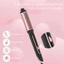 5 in 1 Curling Iron Set with Instant Heat Up, Dual Voltage, 4 Interchangeable Ceramic Curling Wands, Curling Brush, Heat Protective Glove & 2 Clips (Curling Iron 0.3-1.5")